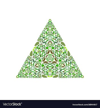 Colorful geometrical abstract flower ornament vector image