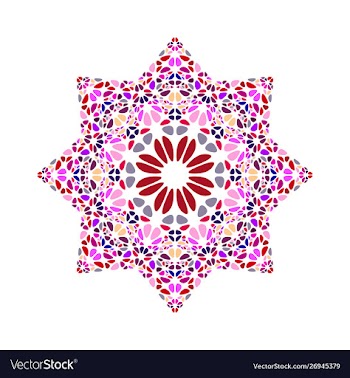 Colorful geometrical abstract gravel star symbol vector image