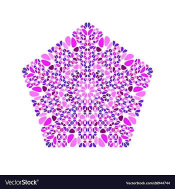 Colorful geometrical abstract isolated floral vector image
