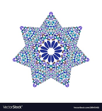 Colorful geometrical abstract isolated floral vector image