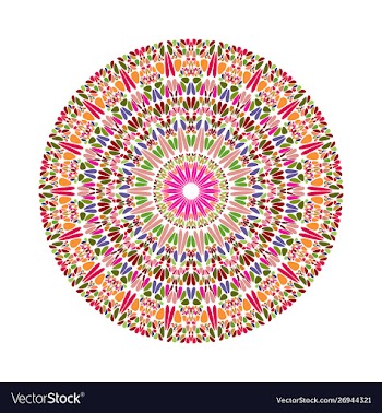 Colorful geometrical abstract round stone pattern vector image