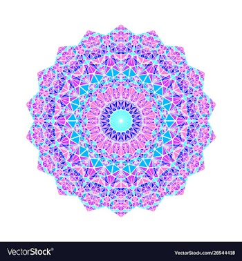 Colorful geometrical abstract round triangular vector image
