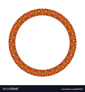 Colorful geometrical abstract tiled mosaic round vector image