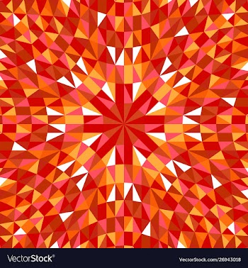 Colorful geometrical circular tiled triangle vector image