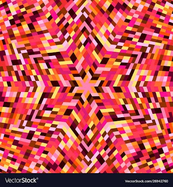 Colorful geometrical dynamic circular mosaic vector image