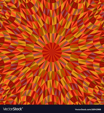 Colorful geometrical dynamic circular tile mosaic vector image