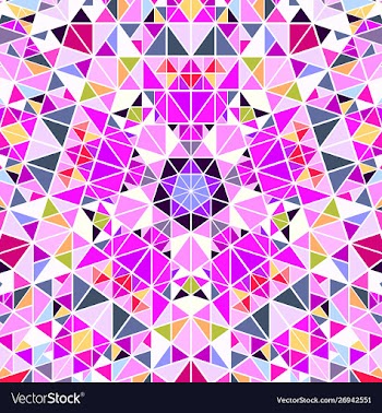 Colorful geometrical dynamic triangle mosaic vector image