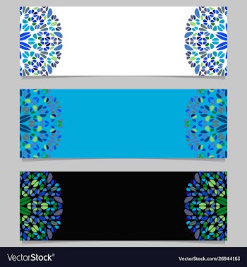 Colorful geometrical floral mandala banner vector image