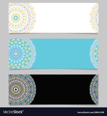 Colorful geometrical horizontal gravel mandala vector image