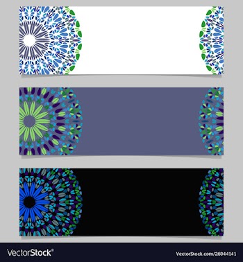 Colorful geometrical horizontal stone mandala vector image