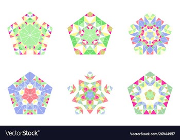 Colorful geometrical isolated abstract mosaic vector image