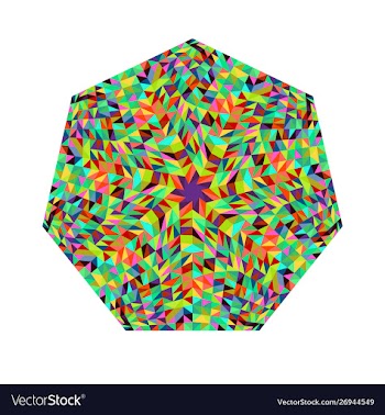 Colorful geometrical isolated abstract tiled vector image