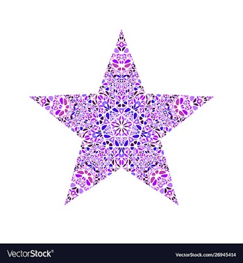 Colorful geometrical isolated floral mosaic vector image