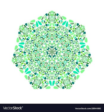 Colorful geometrical isolated floral ornament vector image
