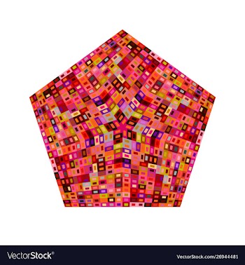 Colorful geometrical isolated tiled mosaic vector image