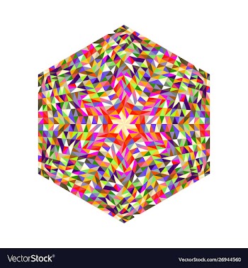 Colorful geometrical isolated tiled mosaic vector image