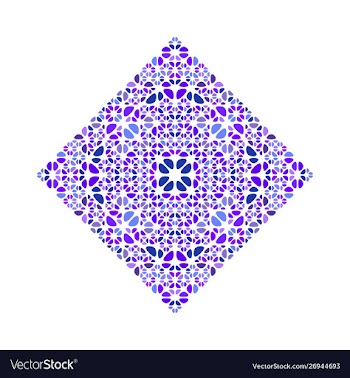 Colorful geometrical ornate abstract flower vector image