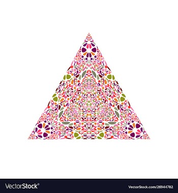 Colorful geometrical ornate floral mosaic vector image