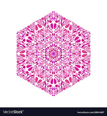 Colorful geometrical ornate flower ornament vector image