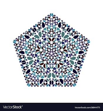 Colorful geometrical ornate isolated floral vector image