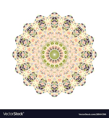 Colorful geometrical ornate mosaic triangle vector image