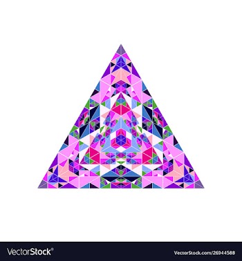 Colorful geometrical polygonal abstract mosaic vector image