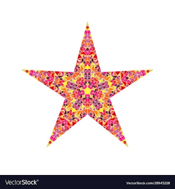 Colorful geometrical polygonal mosaic ornament vector image