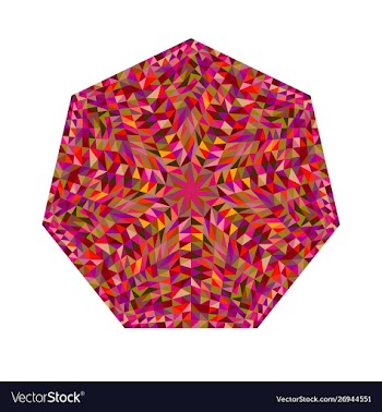 Colorful geometrical tiled mosaic polygon logo vector image