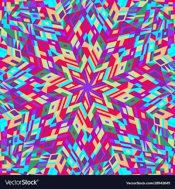 Colorful geometrical tiled pattern mosaic vector image