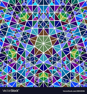 Colorful geometrical triangle pattern mosaic vector image