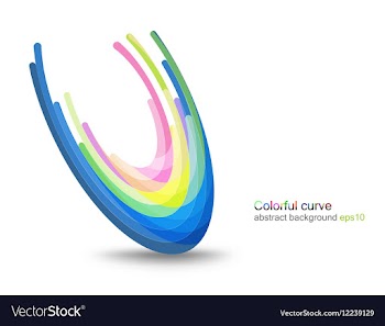 Colorful glossy concave vector image