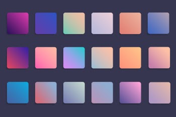 Colorful gradient badge set