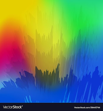 colorful gradient mesh background and hills