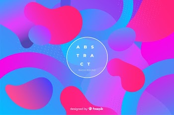 Colorful gradient shapes background Free Vector