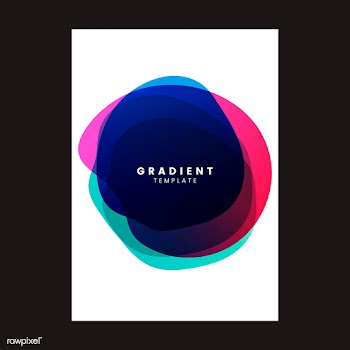 Colorful gradient template poster design | Free stock vector - 458321