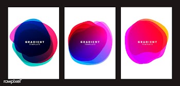 Colorful gradient template poster design | Free stock vector - 458336