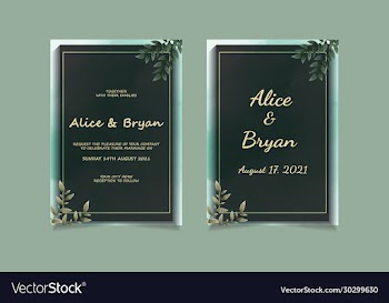 colorful greeting wedding invitation card set