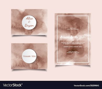 colorful greeting wedding invitation card set