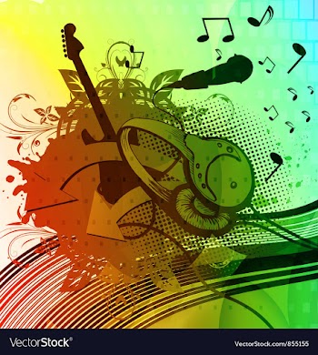Colorful grunge concert poster vector image