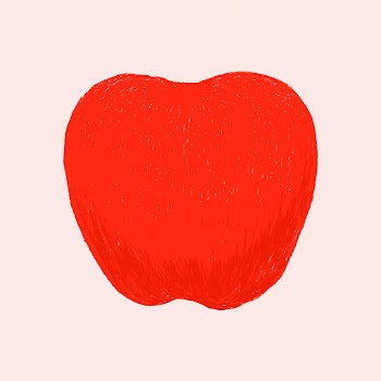 Colorful hand drawn apple fruit vector