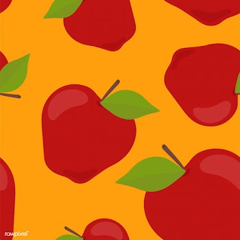 Colorful hand drawn apple pattern | Free stock vector - 417000