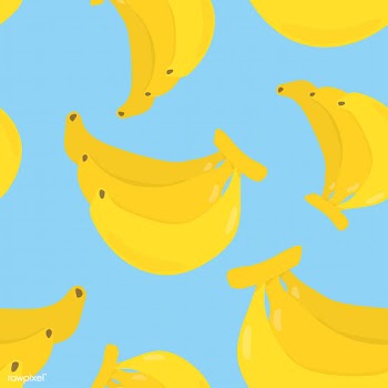 Colorful hand drawn banana pattern | Free stock vector - 417011