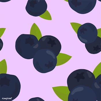 Colorful hand drawn blueberry pattern | Free stock vector - 417004