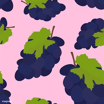 Colorful hand drawn grape pattern | Free stock vector - 416994