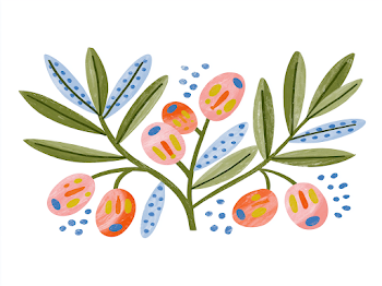 Colorful Hand-Drawn Olive Illustration