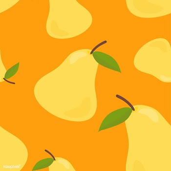 Colorful hand drawn pear pattern | Free stock vector - 417021