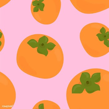Colorful hand drawn persimon pattern | Free stock vector - 417016