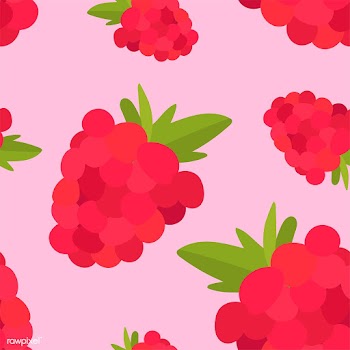Colorful hand drawn raspberry pattern | Free stock vector - 416995