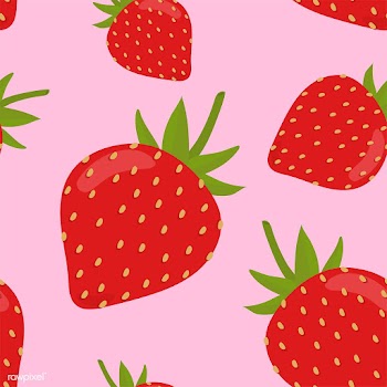 Colorful hand drawn strawberry pattern | Free stock vector - 417023