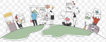Colorful hand drawn teamwork png transparent with doodle art design